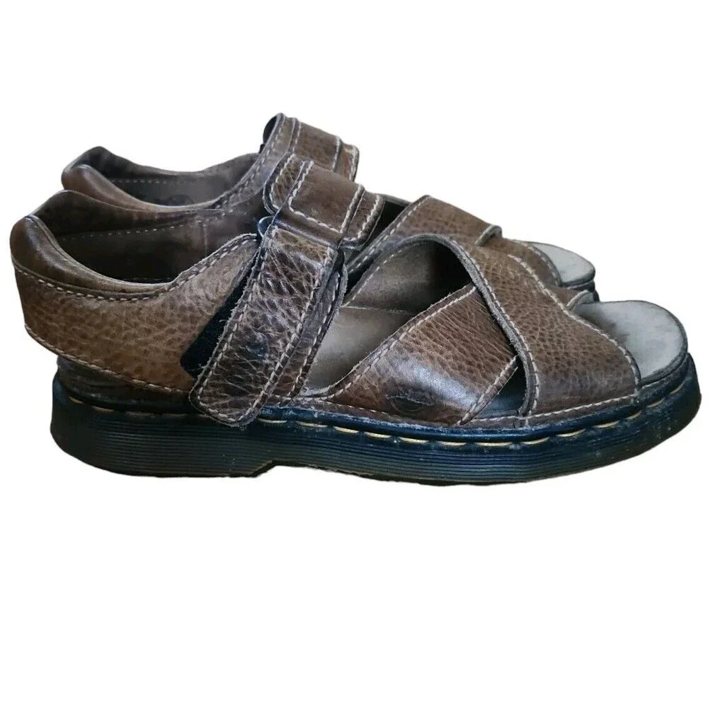 Dr. Martens Vintage 90s Chunky Sandal Men's Size 11 US Y2K Brown Leather Airwair